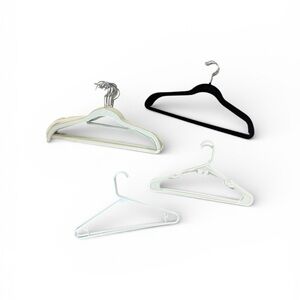 50+ Hangars! Cream/Black Felt, Smooth Plastic, & Plastic with Cutouts